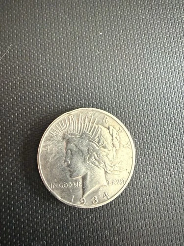 1934 Peace Dollar $1 Silver Coin, Business Strike, 0.9 Fineness