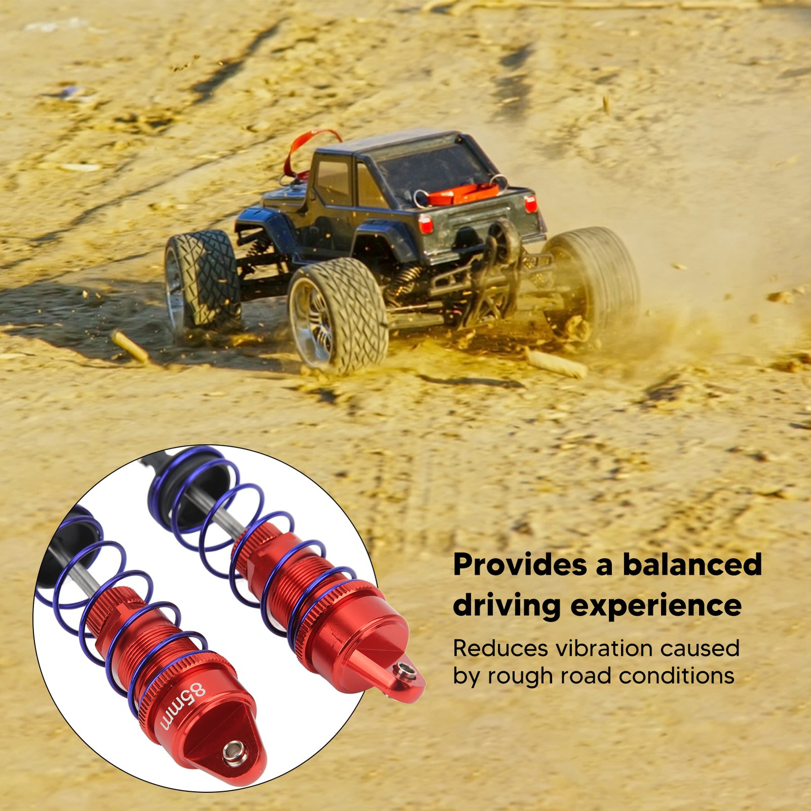 2Pcs RC Car Adjustable Aluminum Alloy Rust Prevention RC Car Spri