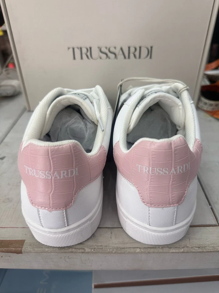 Zapatillas Mujer Trussardi Blanco/Rosa Talla EU39 Suela Interna 26Cm/Externo 27Cm Foto 4 de 4