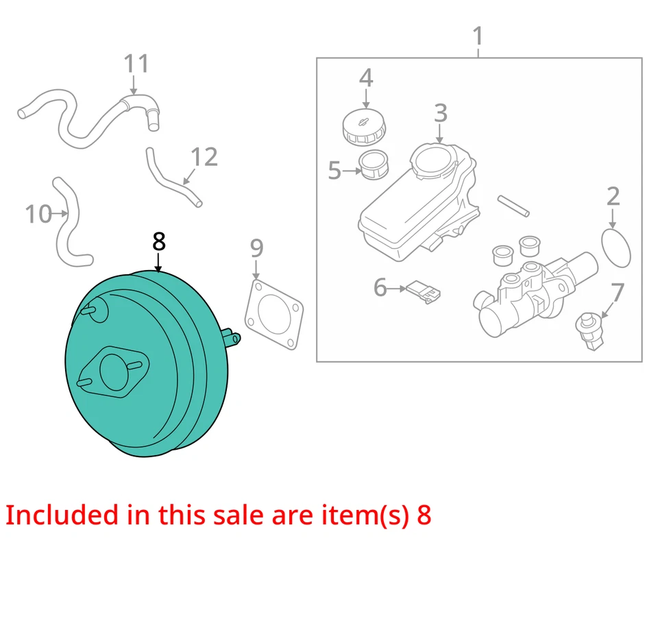 Infiniti EX35 2008 potenciador de freno OEM 109 k millas - LKQ403703801 Foto 4 de 4
