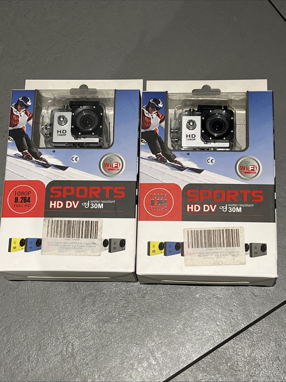 Caméra sport HD 1080P étanche Action Cam noire avec boîtier