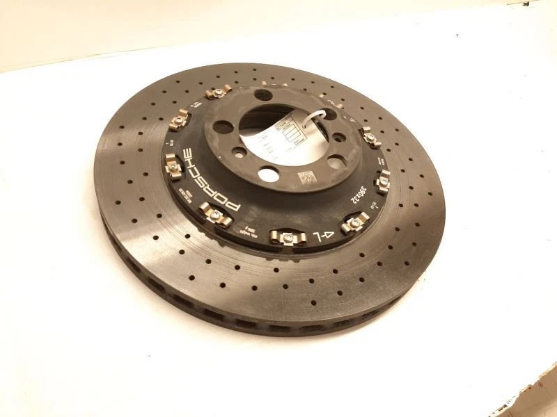 Porsche 911 GT3 GT4 Left Rear Brake Rotor Carbon Ceramic PCCB 99135240983 Crack* - Image 2 of 4