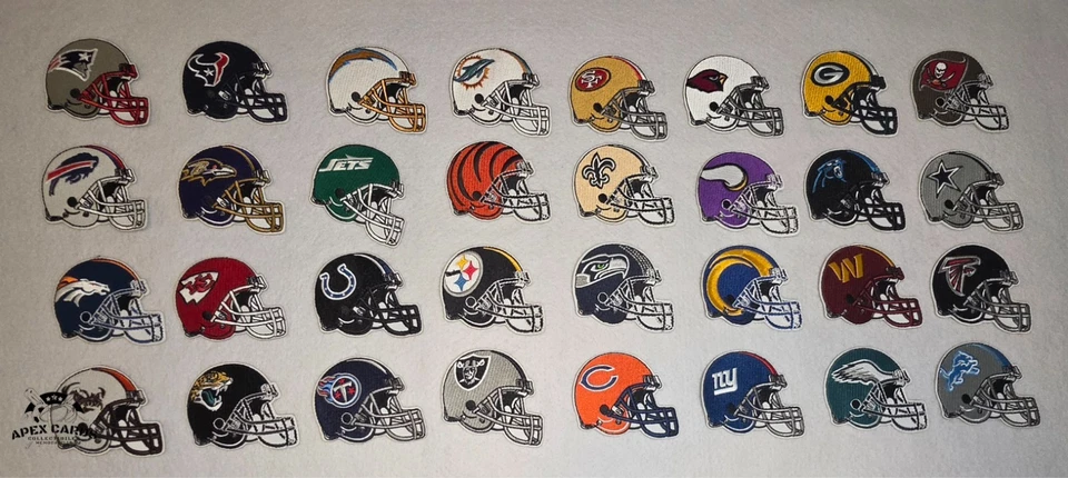 NFL Team Helmet Patch Embroidered Iron On Sew On Football Patches - Image 1 of 1