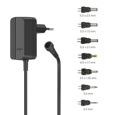 Hama 3-12V Steckernetzteil Schaltnetzteil 600mA + 7 Adapter Universal Netzgerät