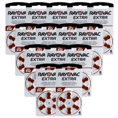 84x Rayovac Extra Advanced Größe 312 Mf PR41 Hörgerätebatterien 1,45V Zink-Luft
