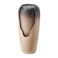 VEVOR Outdoor Water Fountain 30.71 in Height Fountain Waterfall 1-Tier Floor Sta