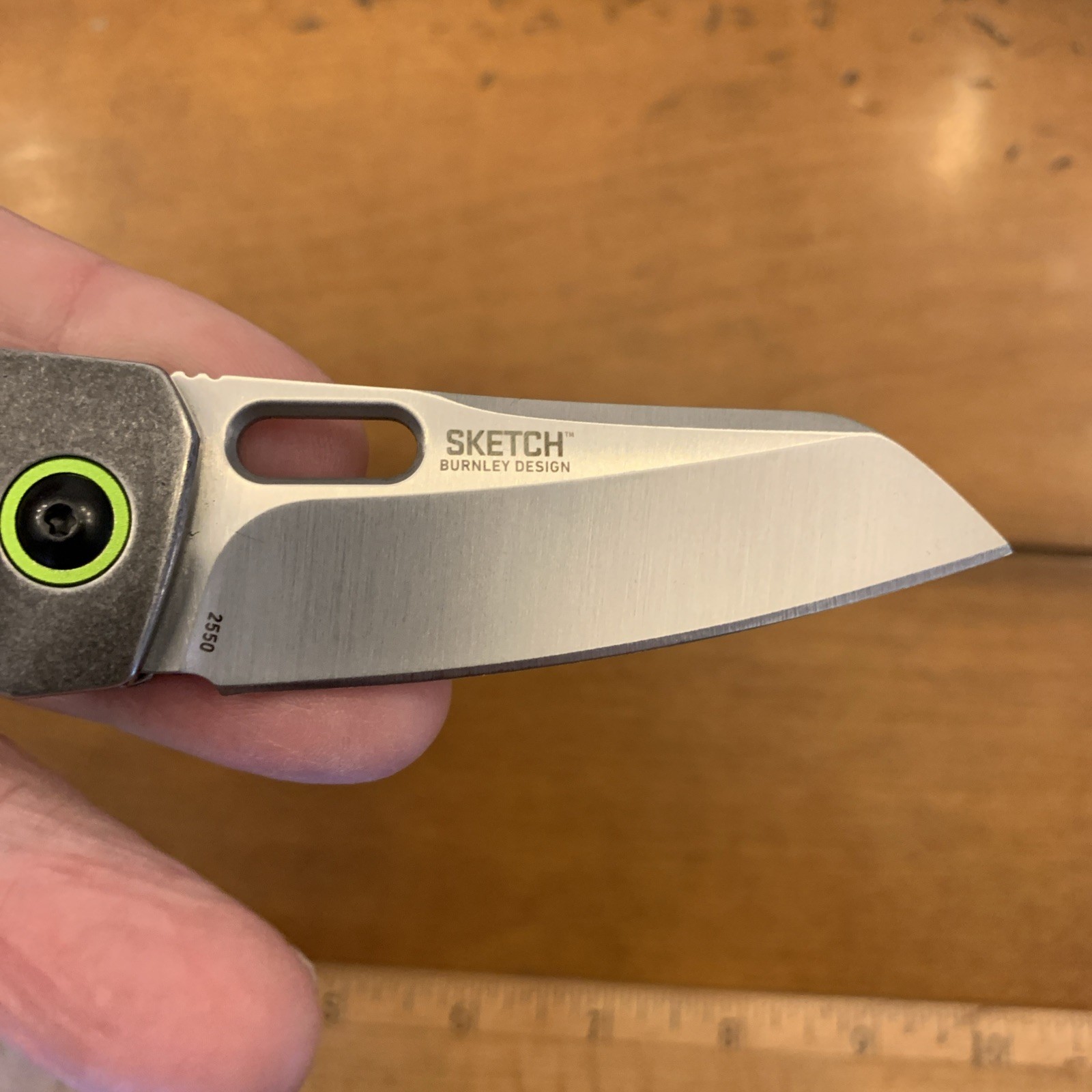 CRKT Sketch Brushed Stainless Steel 8cr13mov Sheepsfoot Blade