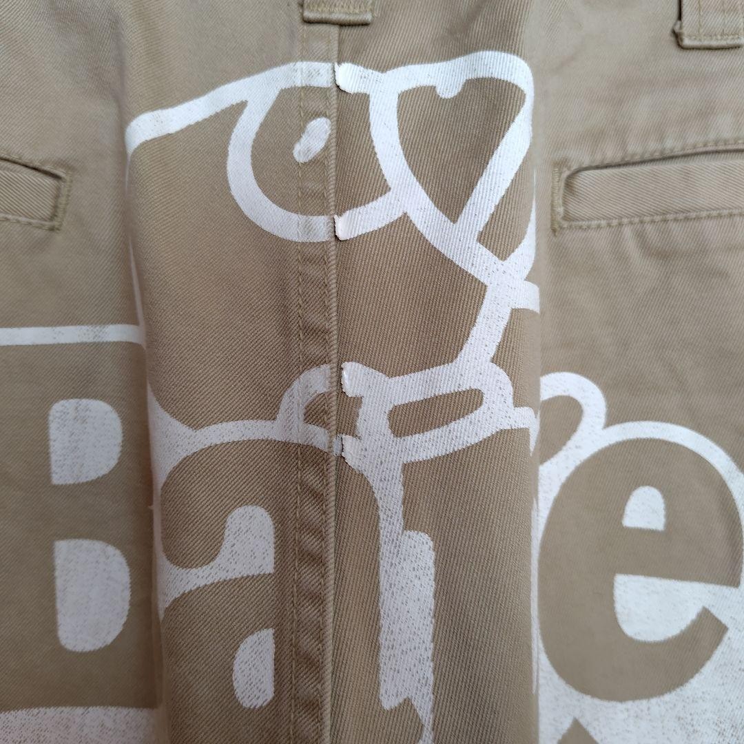 A Bathing Ape Baby Milo Cotton Chino Shorts Half Pants Beige M BA0226184 thumbnail 3