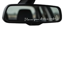 Set of 3 I Love You Drive Safe Mirror Stickers, Drive I love you, drive safe