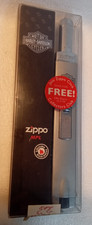 Vintage Harley Davidson Zippo Lighter. Silver Stick Refillable Butane. Orig. Box
