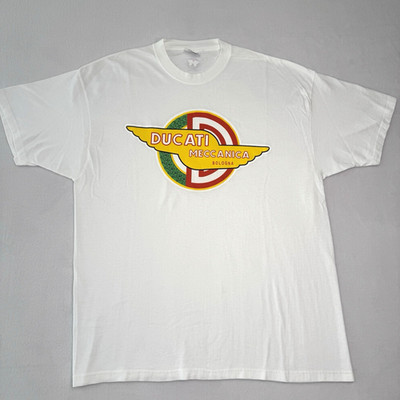 Vintage Y2K Ducati Motorcycle Shirt Mens XL Meccanica Bologna Italy Promo Tee