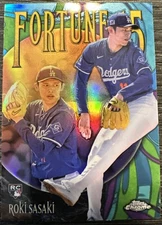 Roki Sasaki Los Angeles Dodgers 2025 Topps Chrome Fortune 15 F15-13 Insert RC
