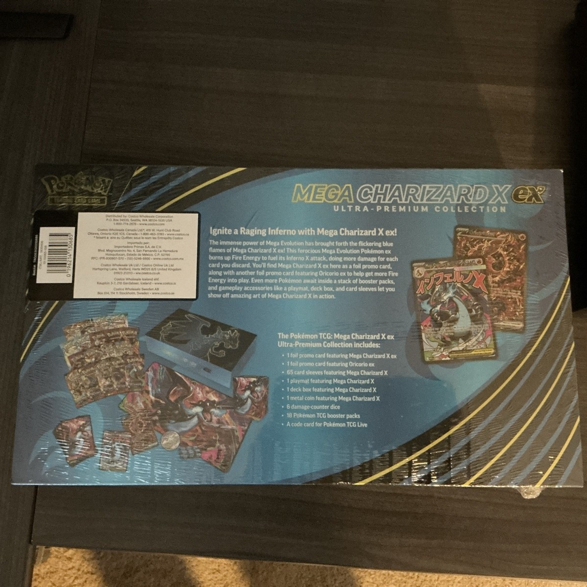 Mega Charizard X ex Ultra Premium Collection W/ Protective Plastic