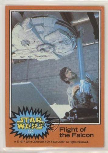 1977 Topps Star Wars #320 Flight of the Falcon — Raw