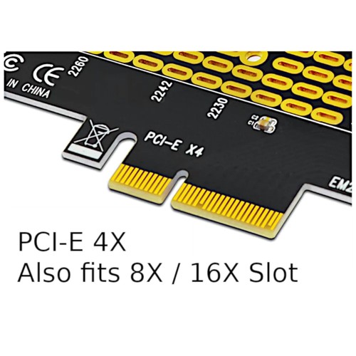 1 x EM2-5002 Adapter Card Compatible PCIe Slot Types: PCIe 4X, 8X, 16X - Photo 9/11