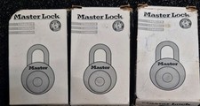 Lot of 3 Brand New Master Lock 2010 Padlocks V7 High Security Lock (LS14)