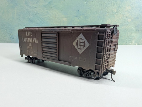Coche de caja Athearn escala HO 40' Erie Lackawanna EL #84495 desgastado LEER | Condition: Used