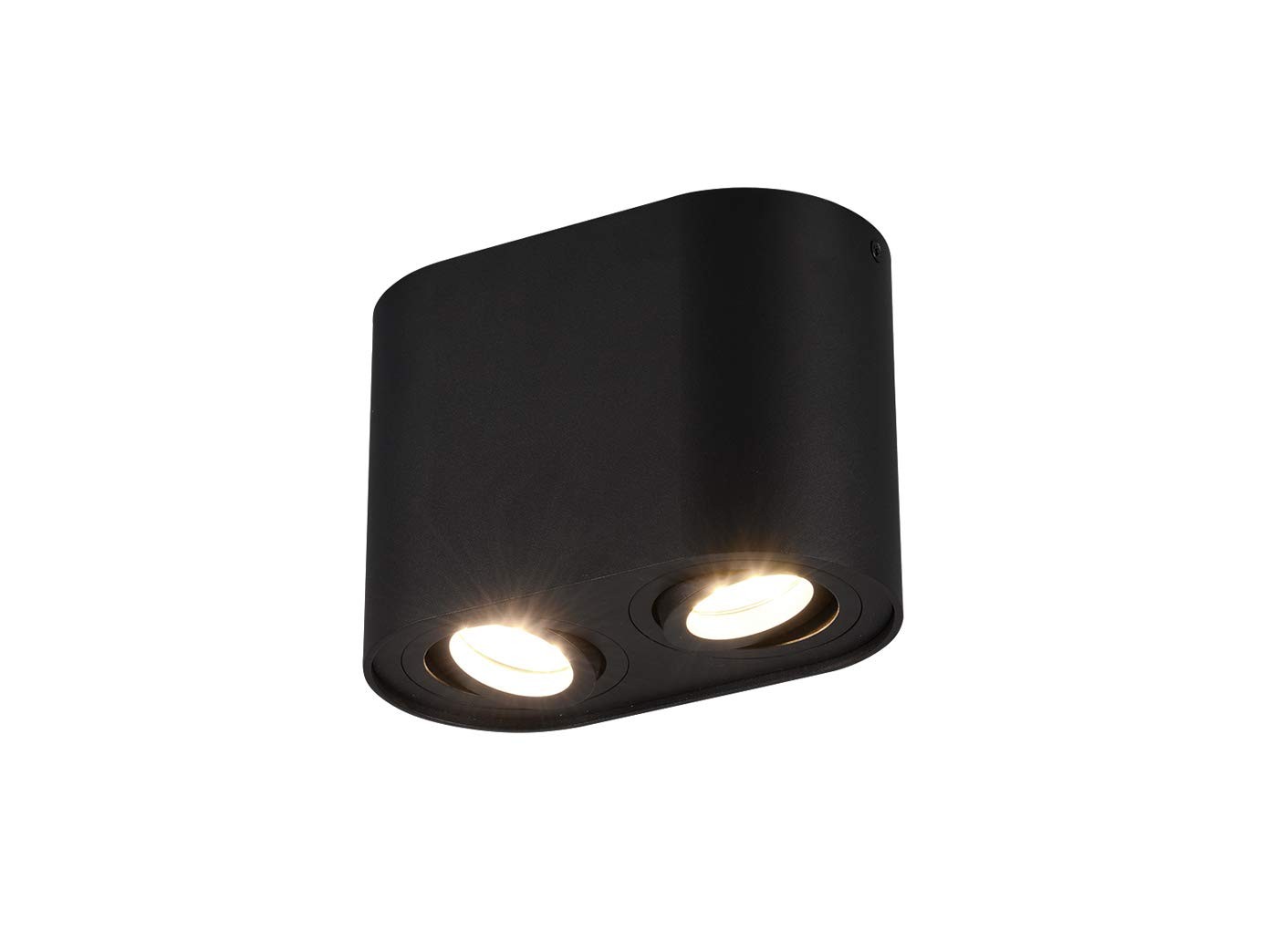 Plafonnier double spot GU10 Cookie noir pour l'éclairage ciblé du salon