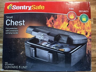 SentrySafe Fireproof Box with Key Lock & Carry Handle #1200 - Small Chest Vault