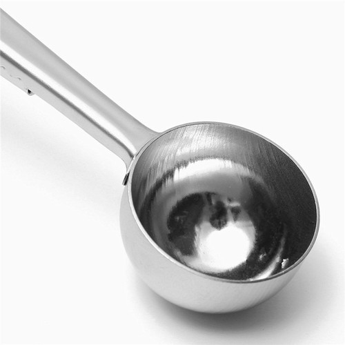 3 Pezzi Cucchiaio Misuratore Caffè Misura Tè Cucchiaini Acciaio Inox Scoop Sacchetto Clip - Foto 8 di 12
