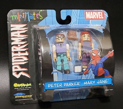 2003 Summer Con Excl Spider-Man MiniMates Peter Parker & Mary Jane NIB Sealed