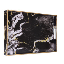 Large Rectangular Serving Trays Decorative Platter Modern Functional 40x26x4cm