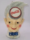 Vintage 1950s Sprite Boy Head Coca-Cola Coin Bank Heavy Cast Iron Coke