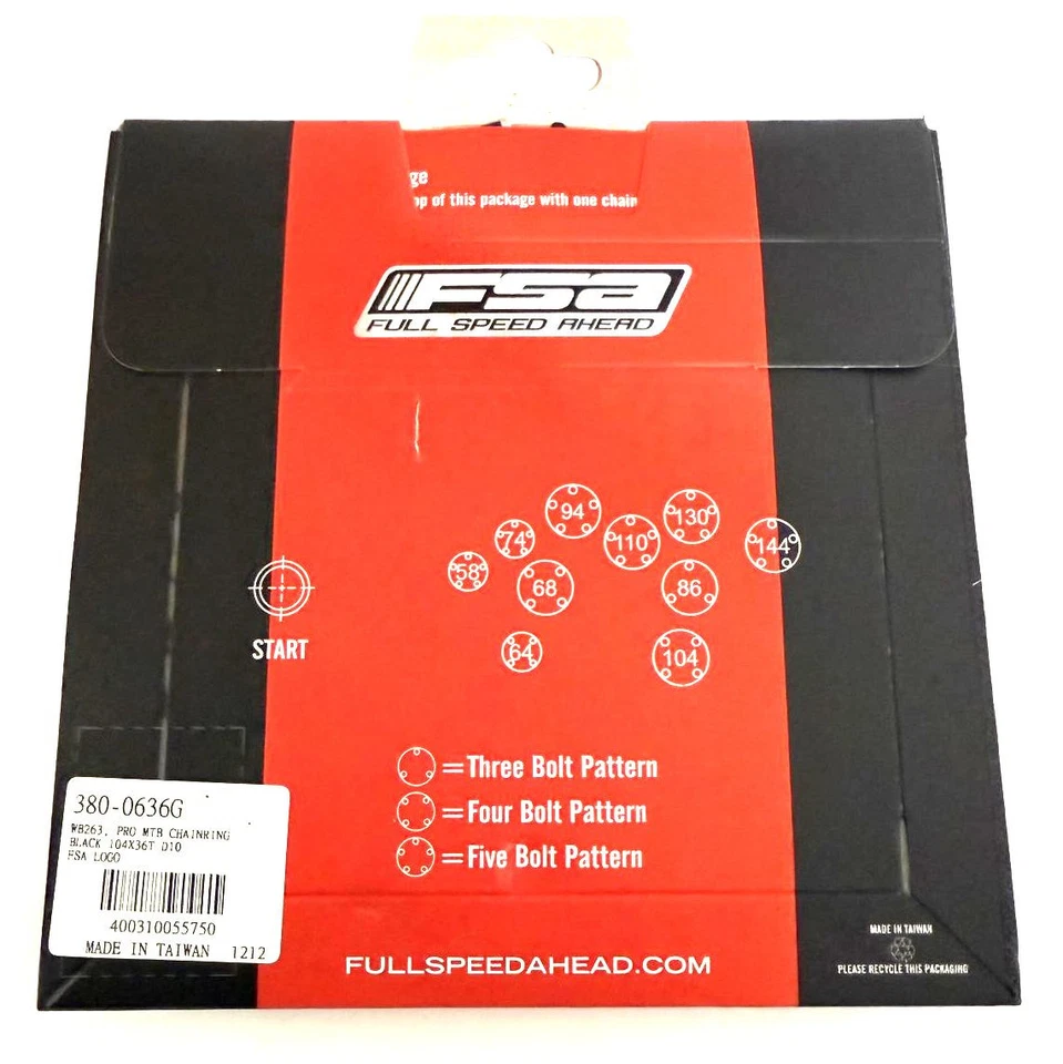 FSA Afterburner 104 BCD 104BCD 36 tooth Alloy MTB Chainring WA263 380-0636G NEW - Image 2 of 4