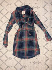 Old Navy Long Sleeve Plaid Shirt Dress Size S