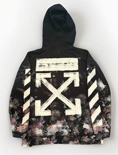 Felpa con cappuccio Off-White Galaxy Brush taglia small | pullover | AUTENTICA | usata - Foto 3 di 9