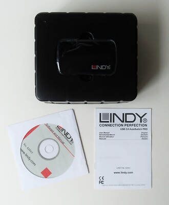 USB 2.0 AutoSwitch PRO, 4 Port 42843 Lindy
