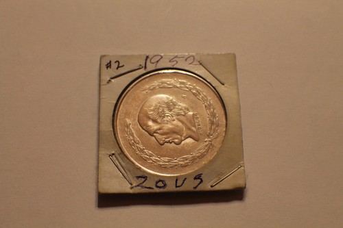 Mexico 1952 Cinco Pesos Hidalgo .720 Silver - Picture 3 of 3