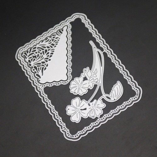 Flower Frame Metal Cutting Dies Scrapbook Embossing Paper Cardmaking Album Craft - Picture 3 of 6