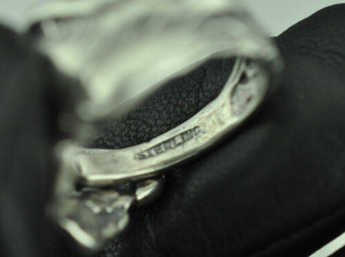 Solid 925 Sterling Silver Goddess Venus Floral Adjustable Spoon Ring - Picture 6 of 6