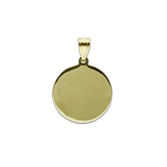 14k Yellow Gold Polished & Satin Our Lady of Guadalupe Medal Pendant 18 ...