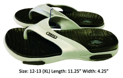 Mens Polo Slip On Sport Sandals Slippers Black Gray