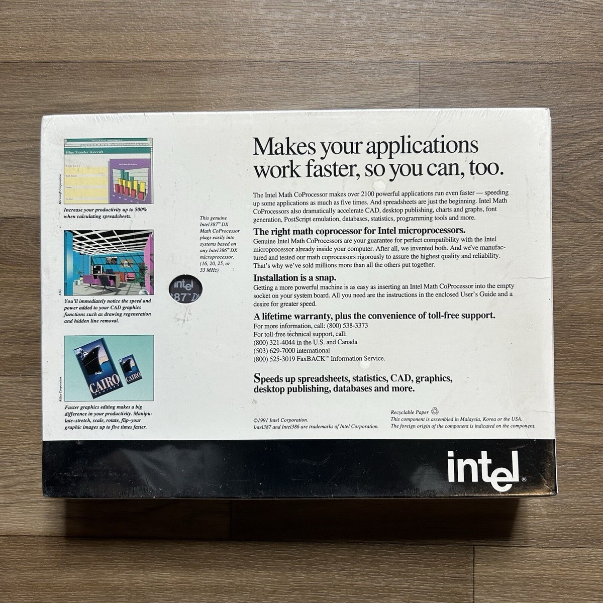 Intel 387 Dx Math CoProcessor NEW SEALED Vintage
