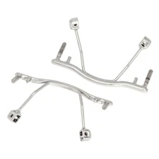 2pcs Silver Metal Rimless Frame Glasses Bridge Nose Pad Insert Pins Eyeglass