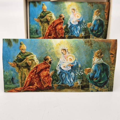Vintage 1950er Jahre Markenzeichen Geist von Weihnachten Krippe Weihnachtskarten in OVP - Bild 2 von 23