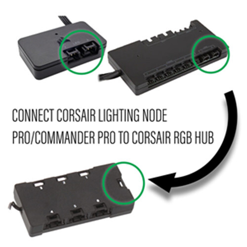 Für Corsair RGB Fan LED Hub Kabel - 12" inch (Corsair-Style) - Afbeelding 3 van 6