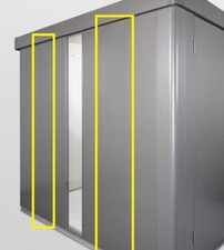 Biohort Wand- Panel für Gartenhaus Neo (7 Stück), neu, silber-metallic