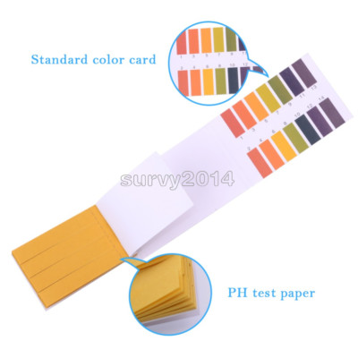 80 pH 1-14 Universal Full Range Litmus Test Paper Strips Tester Indicator Urine