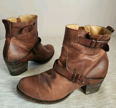 Rag & Bone New York Harper moto boots handmade Goodyear brown leather size 41/11