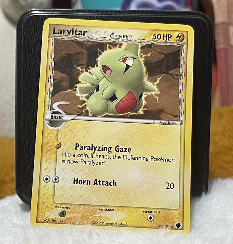 Pokémon TCG Larvitar (Delta Species) EX Dragon Frontiers 52/101 Regular Common