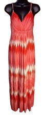 Willie Smith Beach Maxi Dress Pink Red Tie Dye Razor Back Strap Stretch Size M
