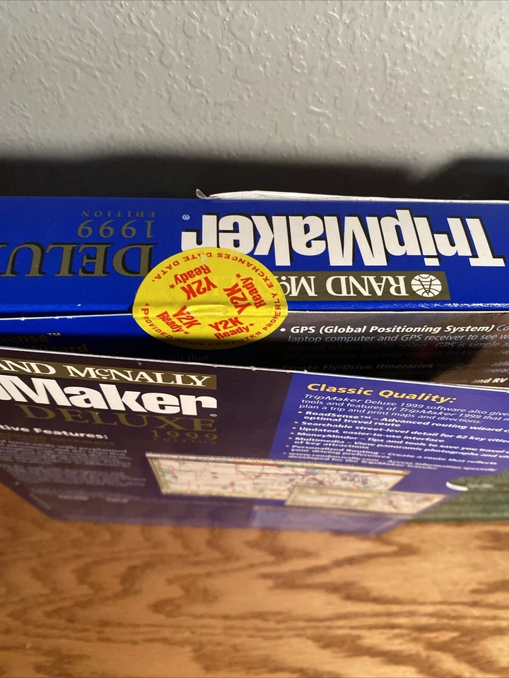 Rand McNally TripMaker & StreetFinder Deluxe 1999 PC Big Box Win 95/98 New Seal - Image 3 of 4