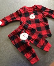 Carter  s baby Christmas pajama Santa holiday print NWT 6 months