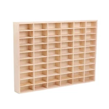 60 Grids Hot Wheels Diecast Wooden Display Storage Cabinet 1/64 Car Matchbox US