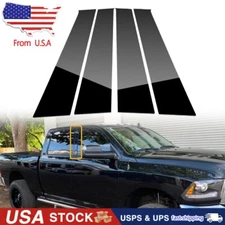 Black Pillar Post Door Trim Cover Accessories for 09-18 Dodge Ram 1500 2500 3500