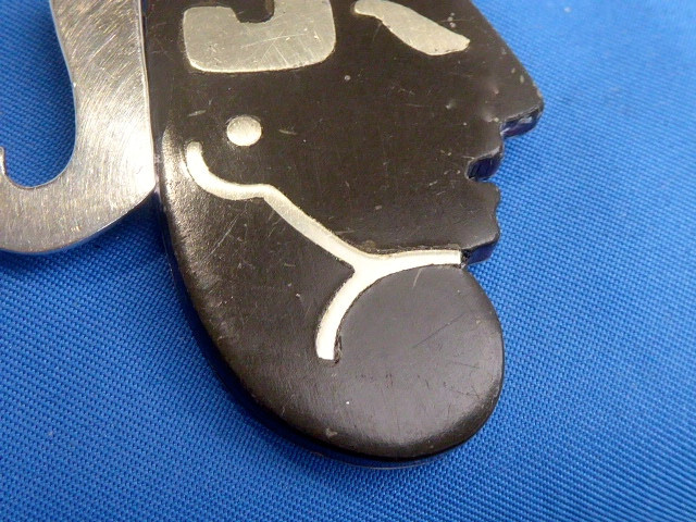 MID CENTURY 1960'S "LOS CASTILLO" ONIX NEGRO TAXCO STERLING ONYX PIN RARE FIND